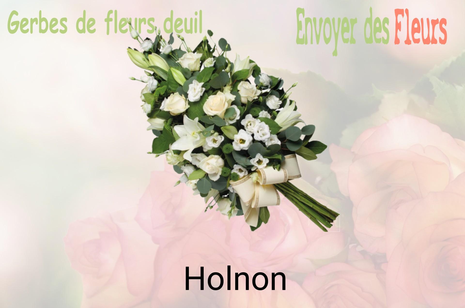 Gerbe de fleurs de deuil livrée à Holnon